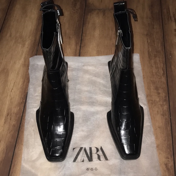 𝗡𝗪𝗧 𝗭𝗮𝗿𝗮 • Animal Print Cowboy Ankle Boots - Picture 12 of 14